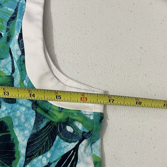 Tommy Bahama Golf Tropical Print Sleeveless Zip Front Polo Shirt Size M - Picture 8 of 9
